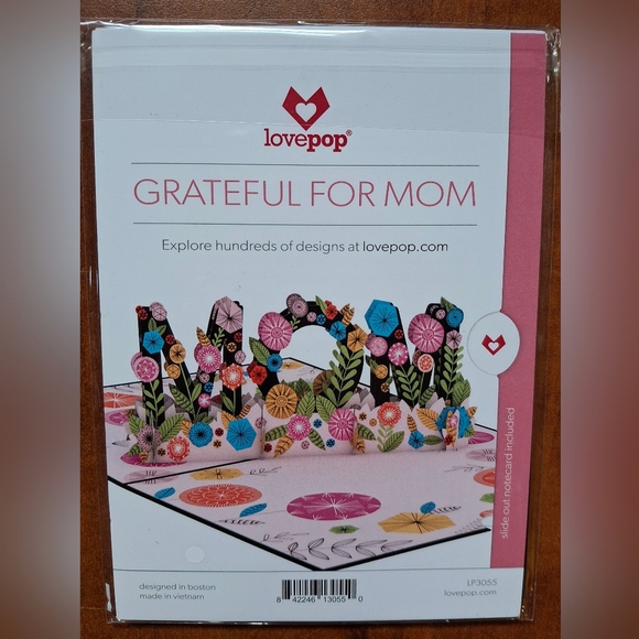Lovepop Grateful for Mom Card - Picture 1 of 3